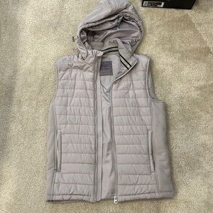 Zara Hooded Vest Grey Size Medium